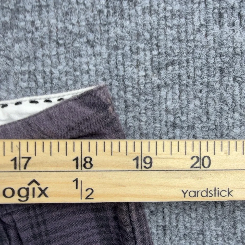 Fox Shorts Mens 36 Purple Plaid Chino 11 Inseam Flat Front Casual Cotton Pockets